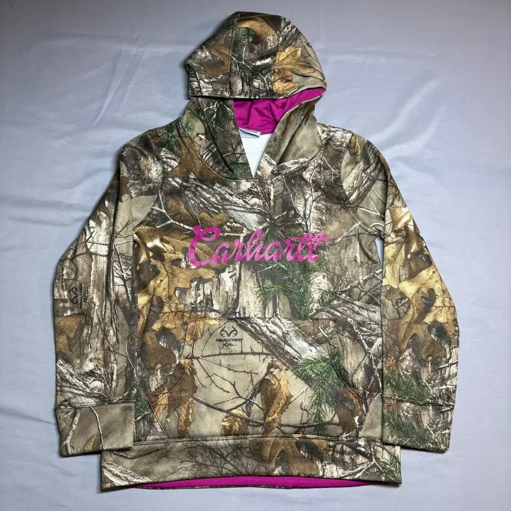 Kids Carhartt real tree camo hoodie